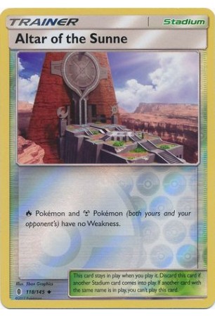 Altar of the Sunne - SM02/118 - Uncommon (Reverse Holo)