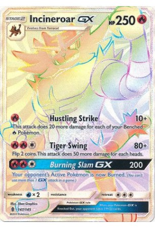 Incineroar-GX - SM02/147 - Secret Rare