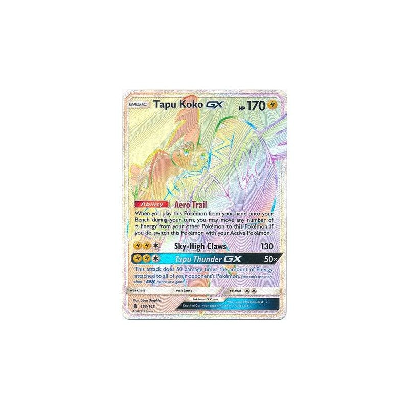 Pokémon TCG: Tapu Koko GX (153/145) - SM2 Guardiões Ascendentes - Pokémon  Company - Jogos de Cartas - Magazine Luiza