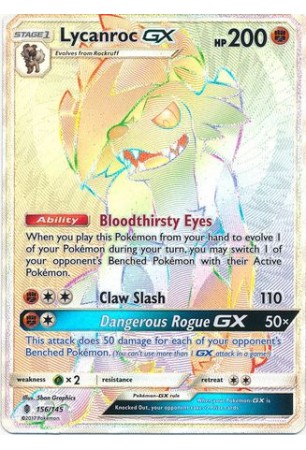 Lycanroc-GX - SM02/156 - Secret Rare