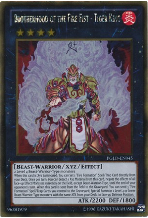 Brotherhood of the Fire Fist - Tiger King - PGLD-EN045 - Gold Rare