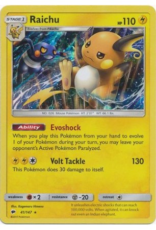 Raichu - SM03/041 - Rare Holo