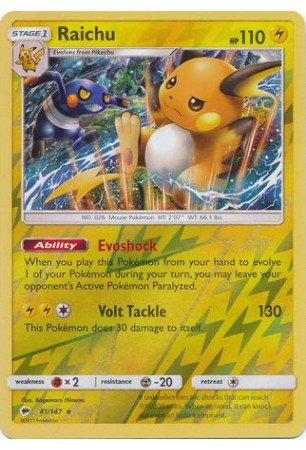 Raichu - SM03/041 - Rare Holo (Reverse Holo)