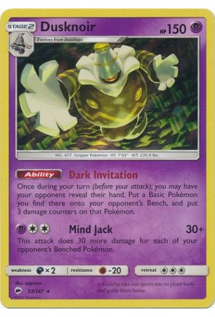 Dusknoir - SM03/053 - Rare Holo