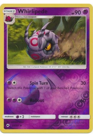 Whirlipede - SM03/057 - Uncommon (Reverse Holo)