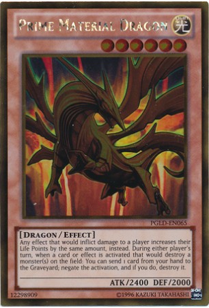 Prime Material Dragon - PGLD-EN065 - Gold Rare