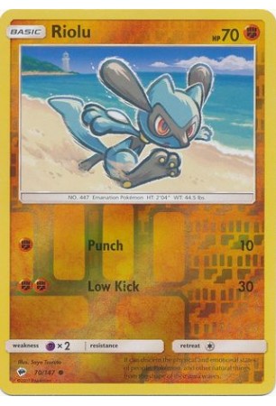 Riolu - SM03/070 - Common (Reverse Holo)