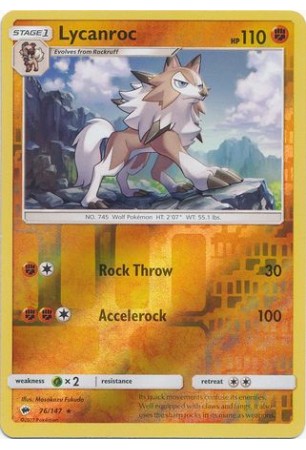 Lycanroc - SM03/076 - Rare (Reverse Holo)