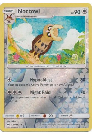 Noctowl - SM03/107 - Uncommon (Reverse Holo)