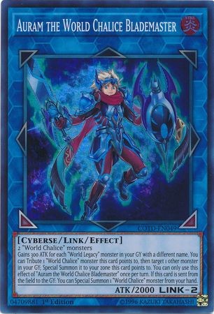 Auram the World Chalice Blademaster - COTD-EN049 - Super Rare