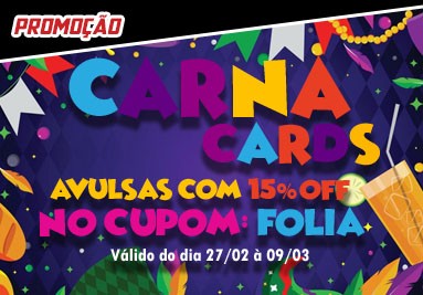 CARNA CARDS - 15% off em cartas AVULSAS